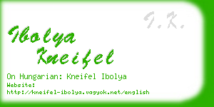 ibolya kneifel business card